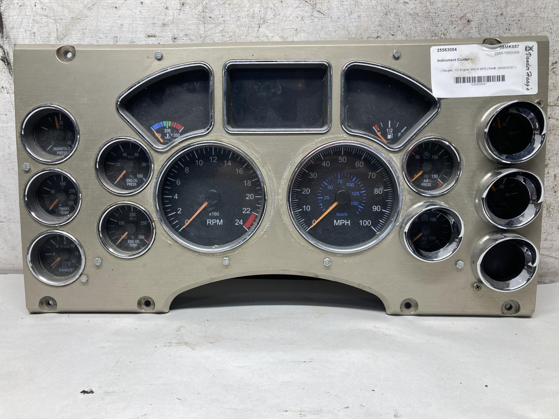 5MT5176M15 Mack CHU Speedometer Instrument Cluster For Sale