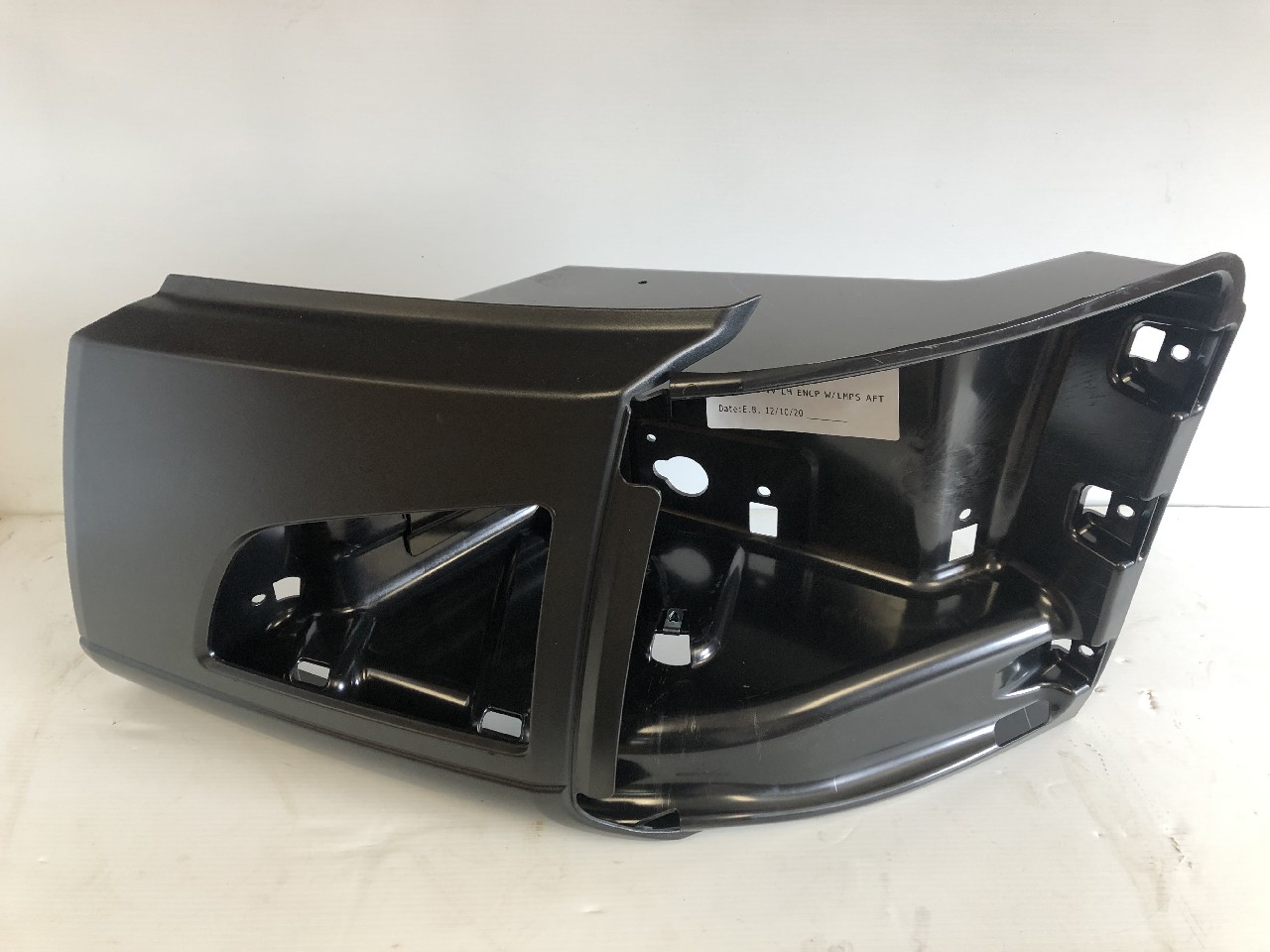 thumbnail image 2 of New Left Side Corner Bumper For 2018-2020 Volvo VNL - Primed Black, With Fog Light Cut-out (82750068) 2 of 5