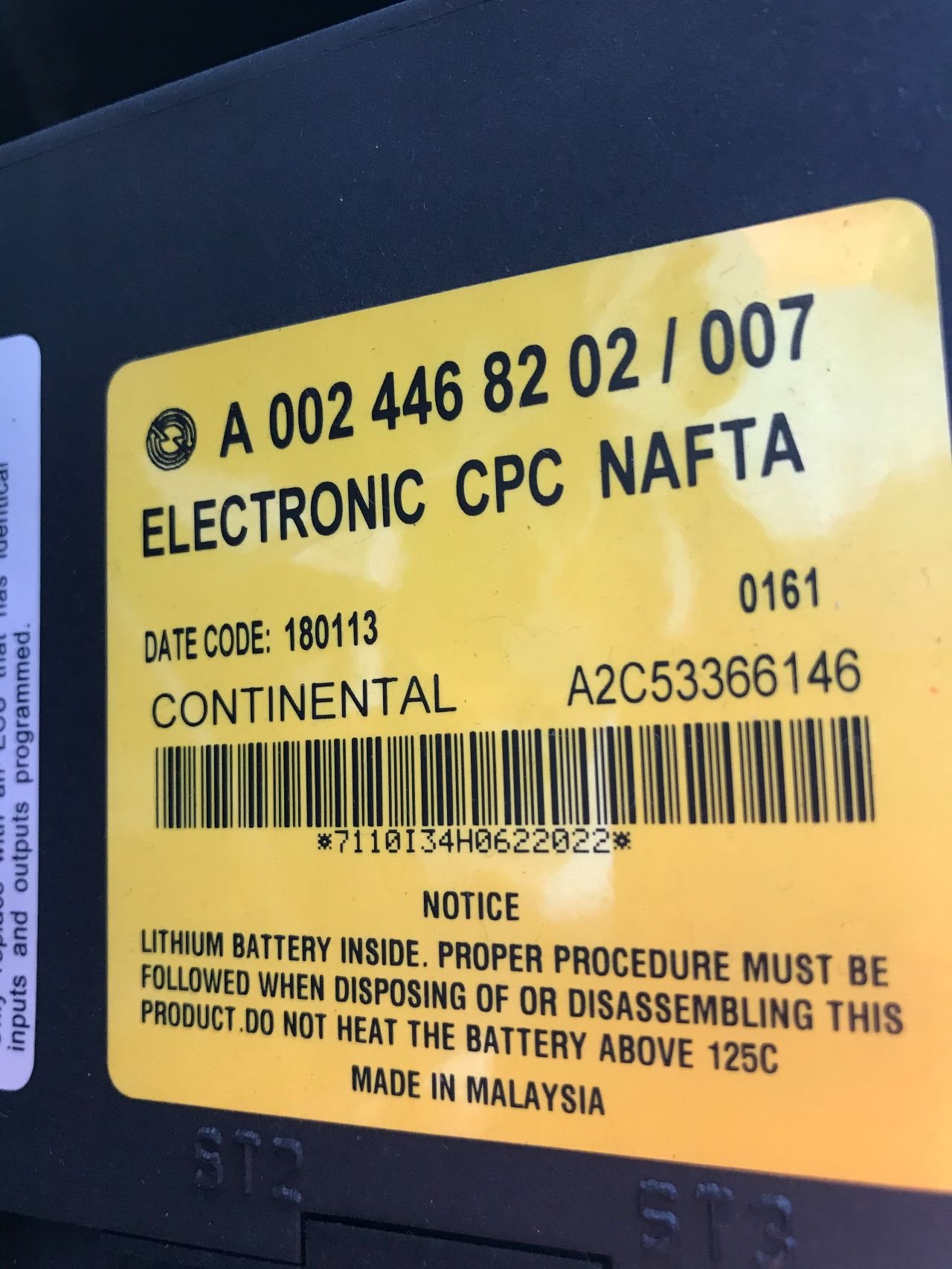 A0024468202/007 | Freightliner CASCADIA Electronic Chassis