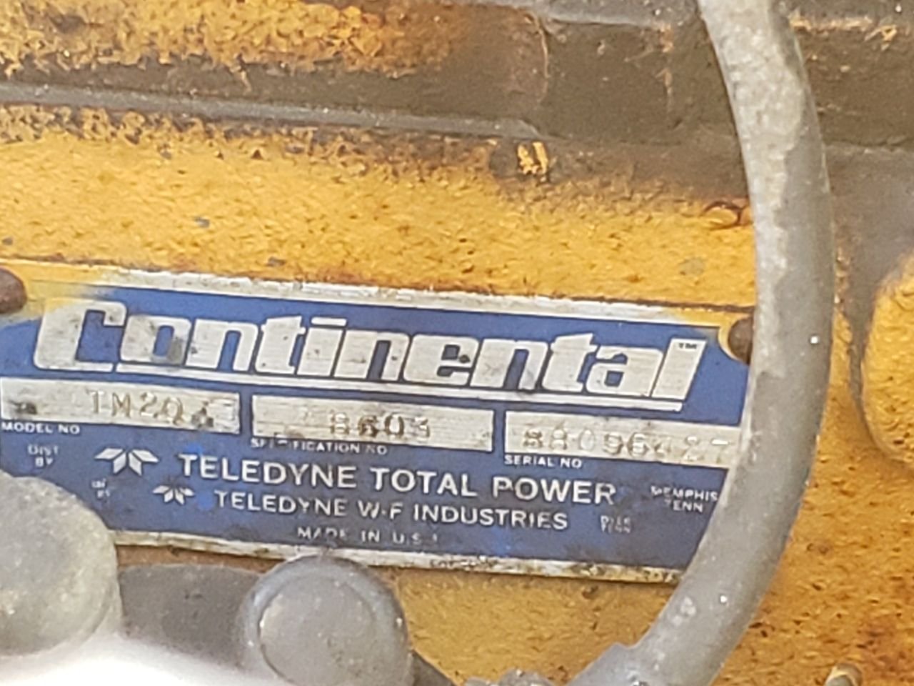 N13624 Contential Engine Continental TM20 Engine Assembly for Sale