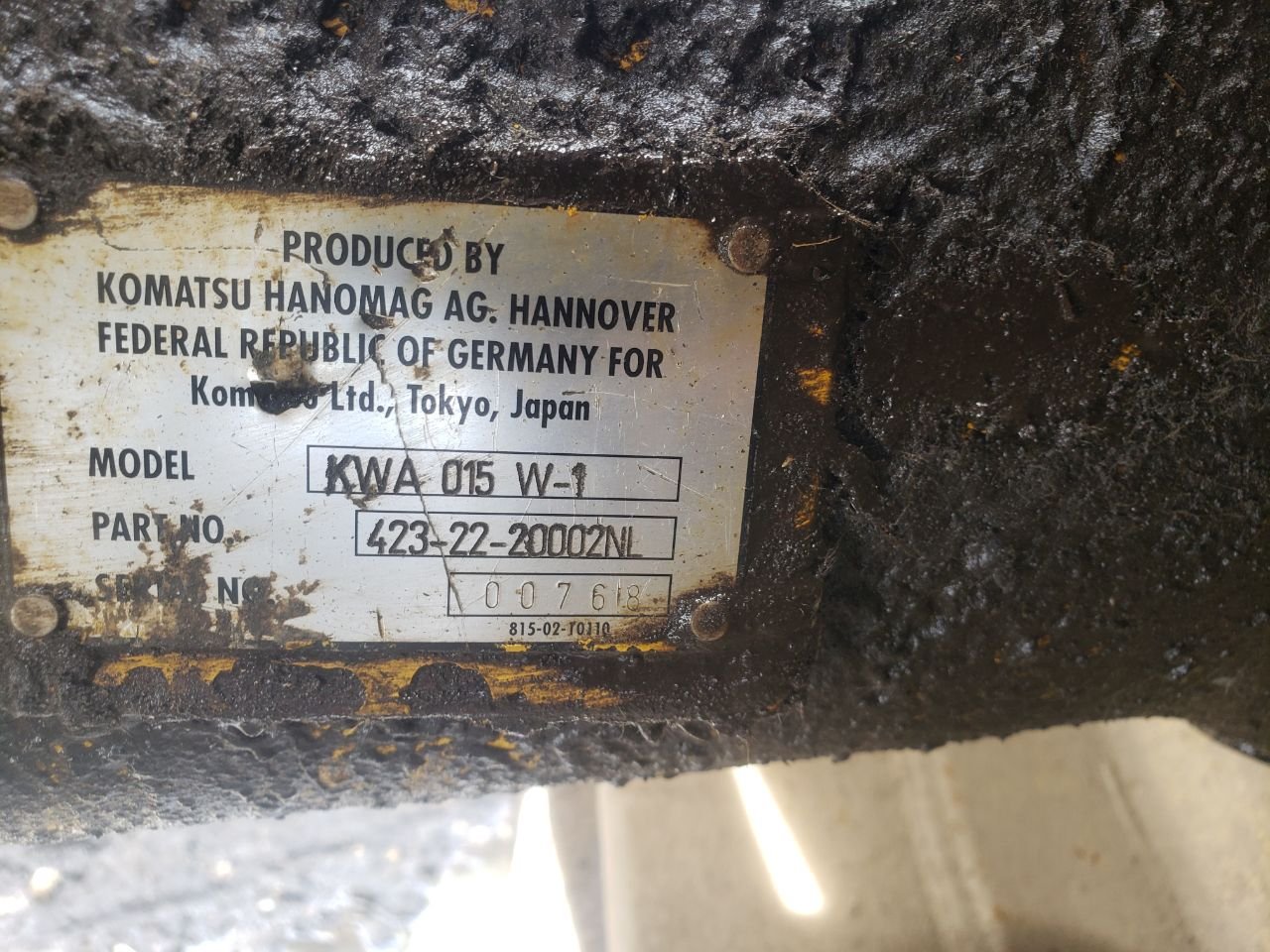 Komatsu WA380-3MC Axle Assembly for Sale