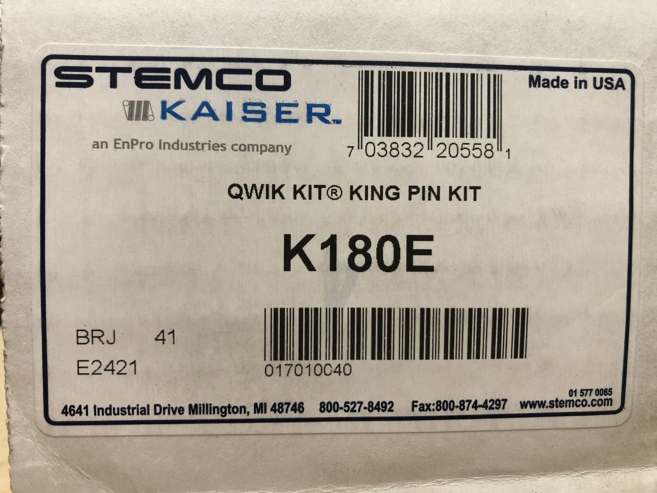 Kaiser K180E King Pin Set for Sale