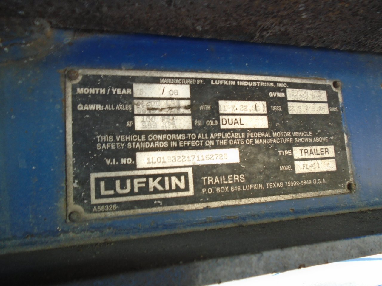Lufkin Flatbed Trailer for Sale