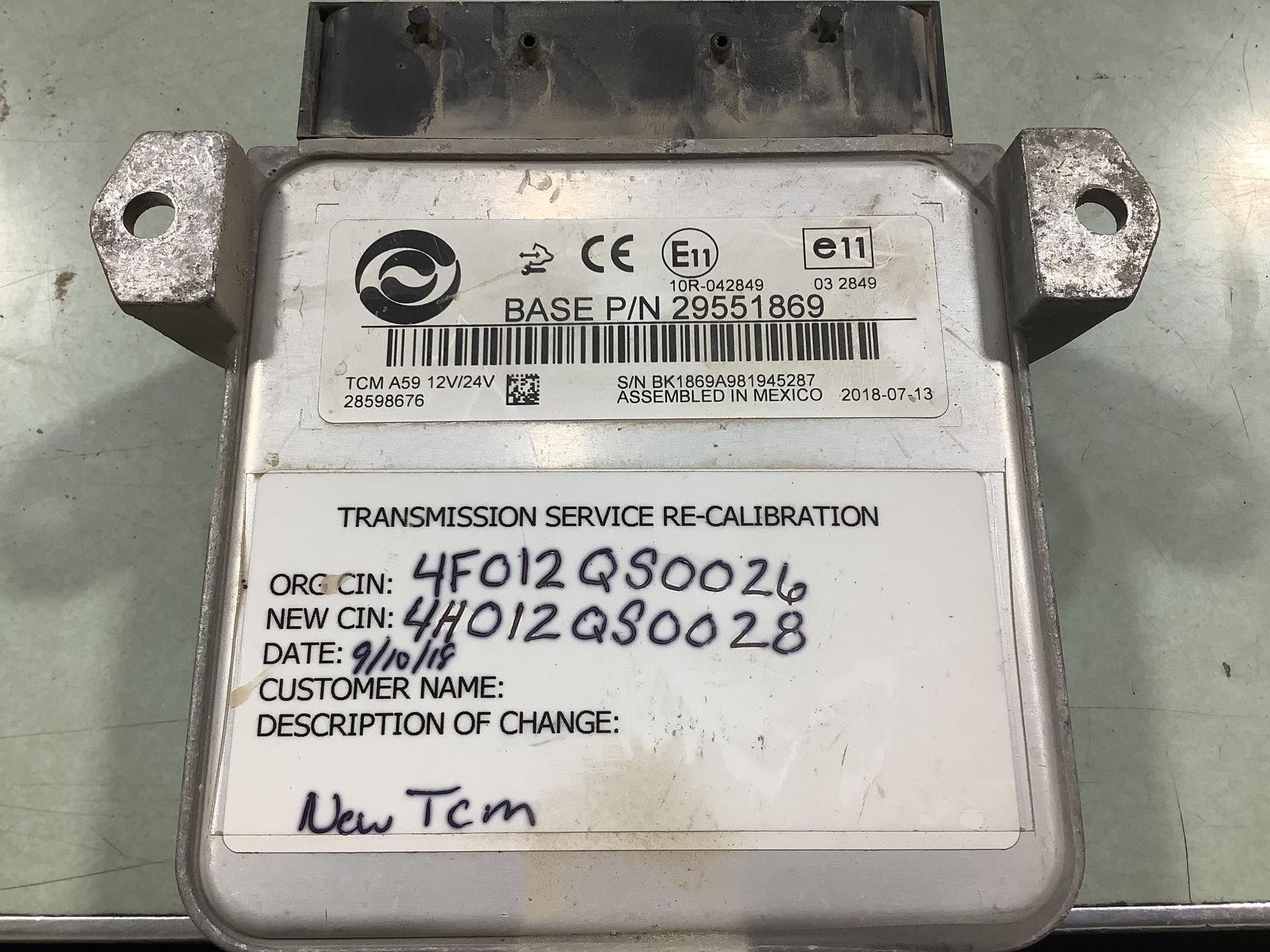 29551869 | Allison 4000 RDS TCM | Transmission Control