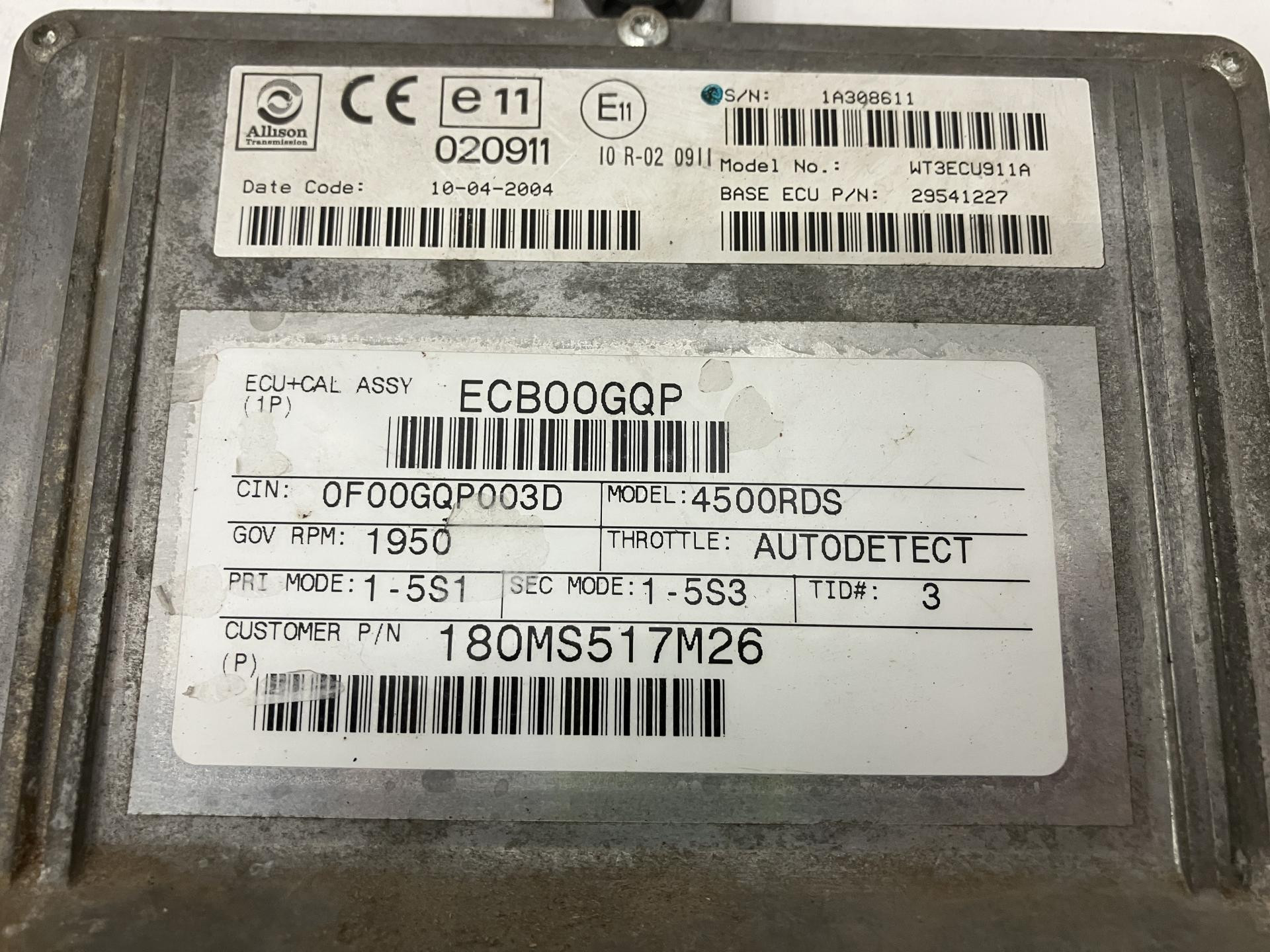 Allison 4560 Rds Control Module Allison 4500 RDS TCM | Transmission Control Module for Sale