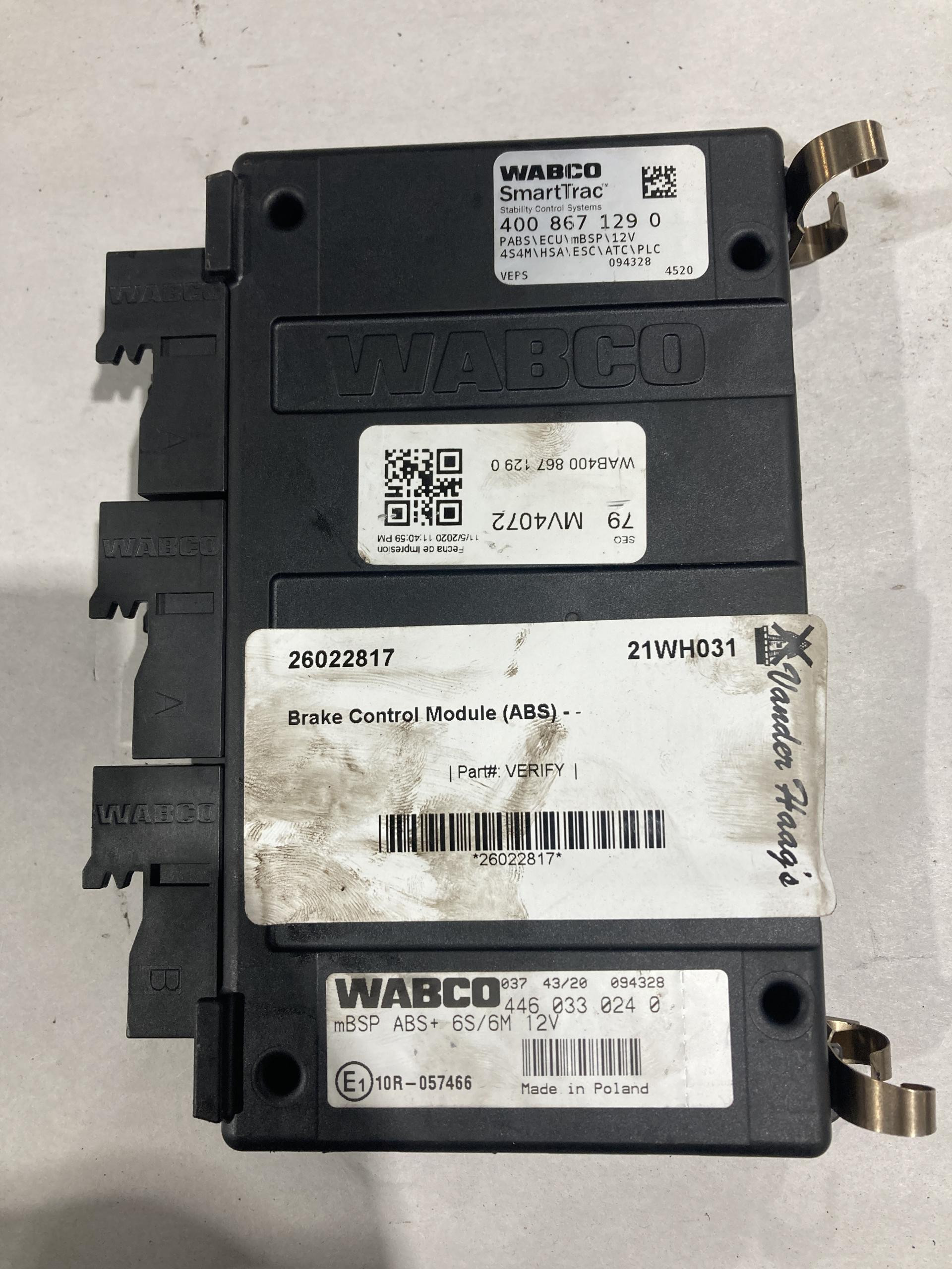 Freightliner Abs Module Freightliner CASCADIA Brake Control Module (ABS) for Sale