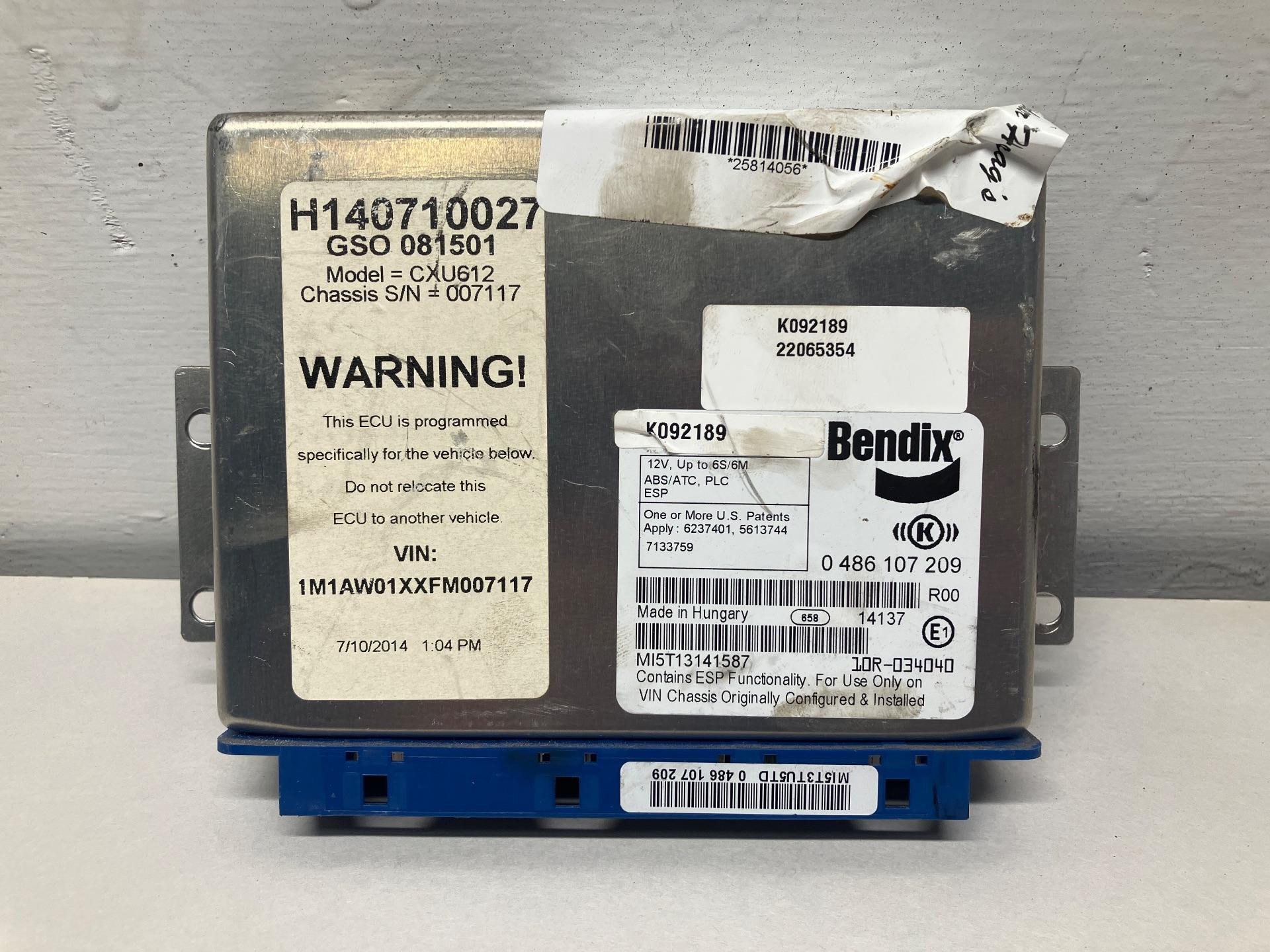 K092189 | Mack CXU613 Brake Control Module (ABS) for Sale