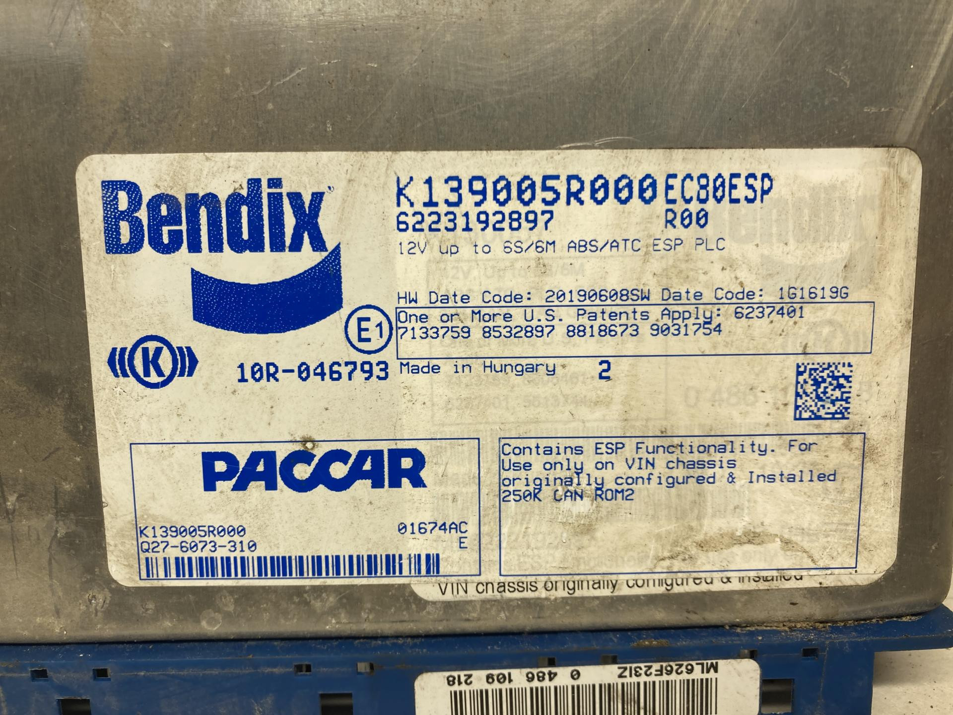 K139005R000 Kenworth T800 Brake Control Module (ABS) for Sale