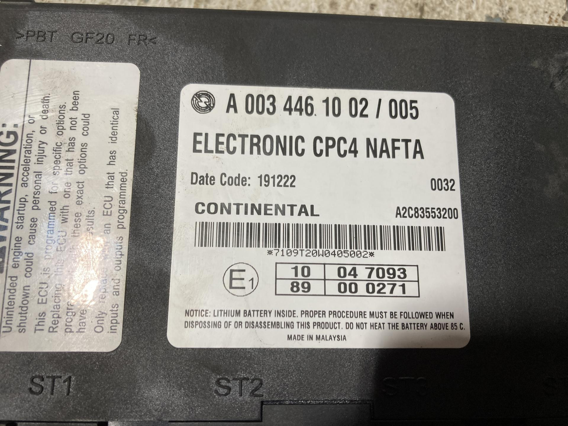 A0034461002/05 Freightliner CASCADIA Cab Control Module CECU for Sale