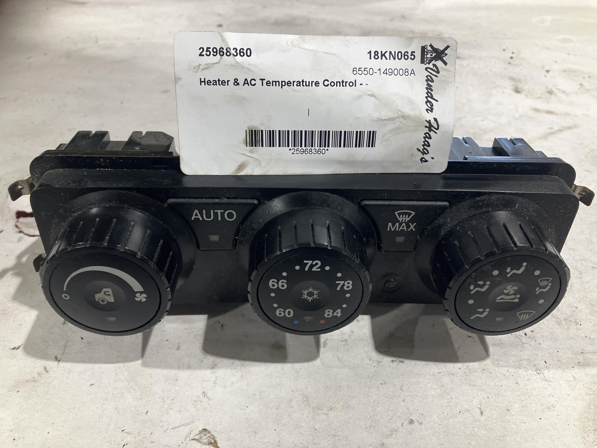 Kenworth T680 Heater & AC Temperature Control for Sale