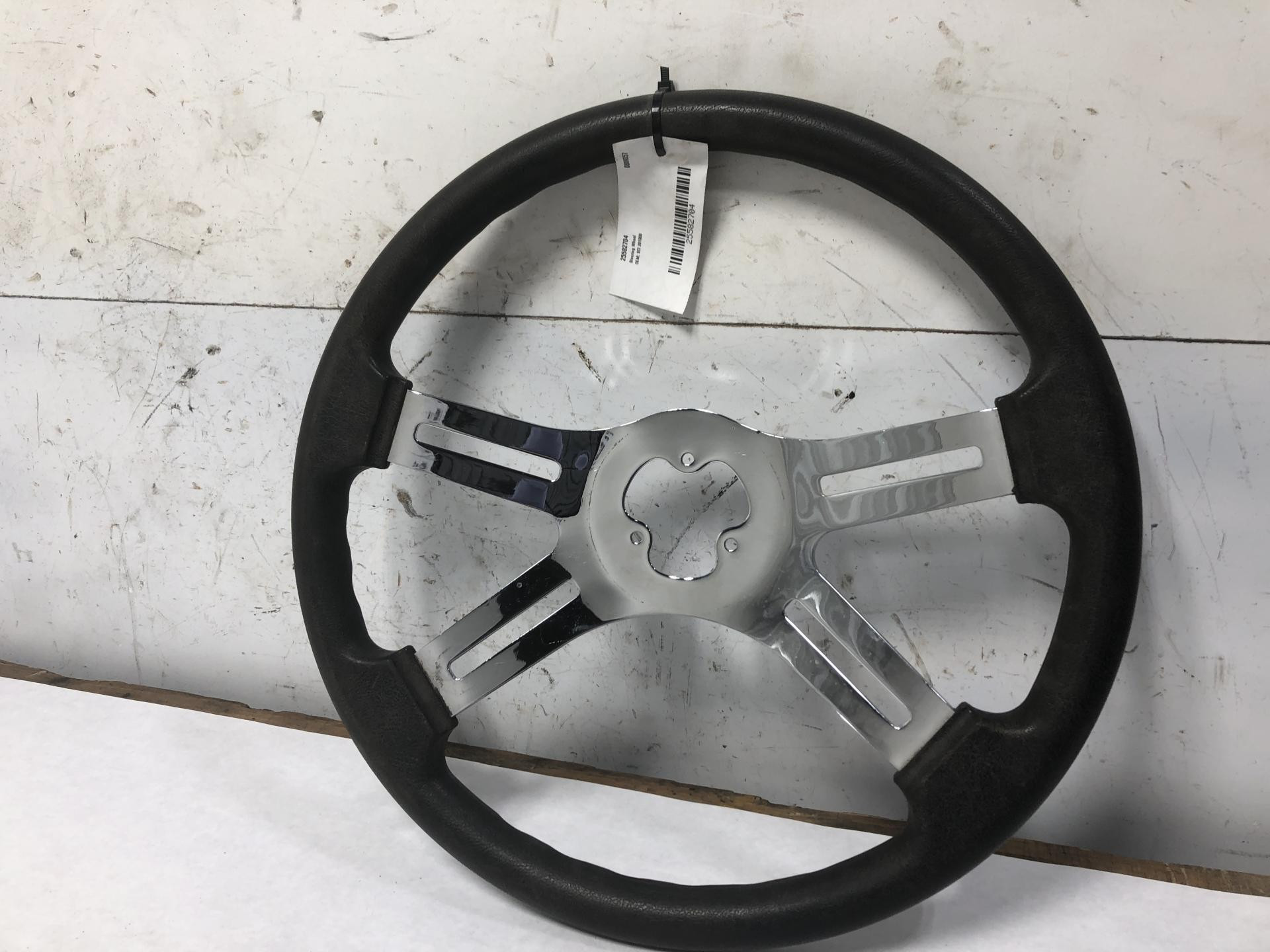 Forever Sharp 18″ Dark Chrome 4-Spoke Steering Wheel - For Freightliner, Kenworth, Peterbilt, Volvo