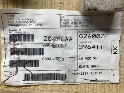 Kenworth T800 Door, Interior Panel for Sale