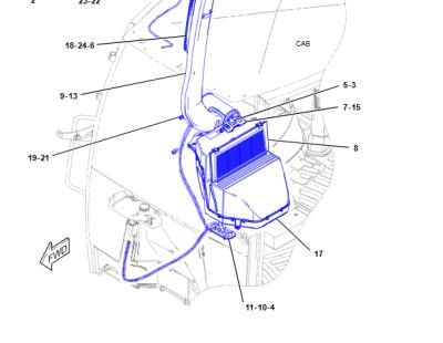 2014 Cat 420F Equip Heater Assembly: P/N 358-7086