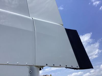 2013-2026 Peterbilt 579 White Left/Driver Upper Side Fairing/Cab Extender - Used