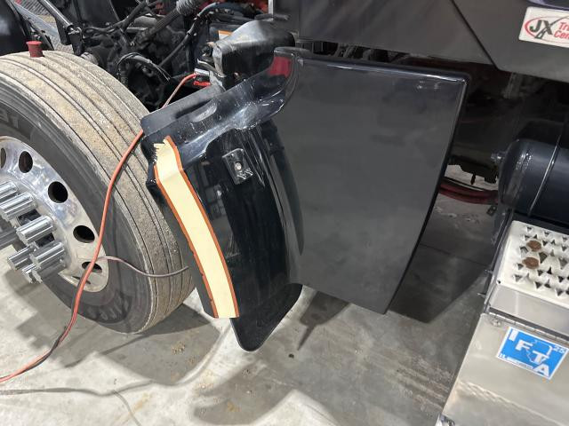 2021 Peterbilt 567 Left Black Extension Fiberglass Fender Extension (Hood): Does Not Include Bracket