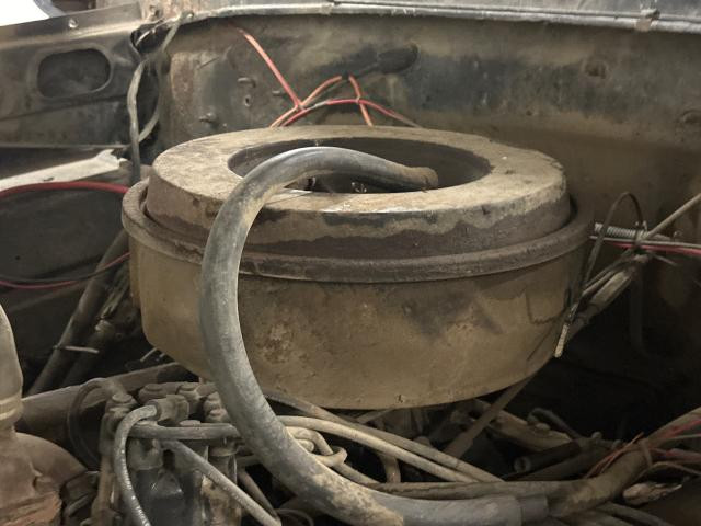 1978 Ford F700 13-inch Steel Bonnet Air Cleaner
