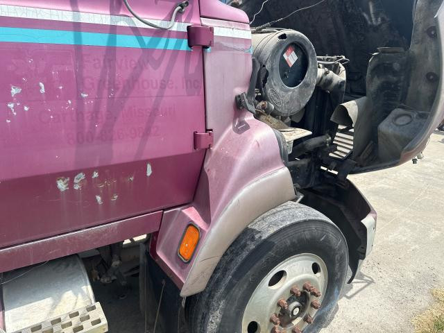 1995 Ford LA9000 Right Red Extension Fiberglass Fender Extension (Hood): Less Bracket