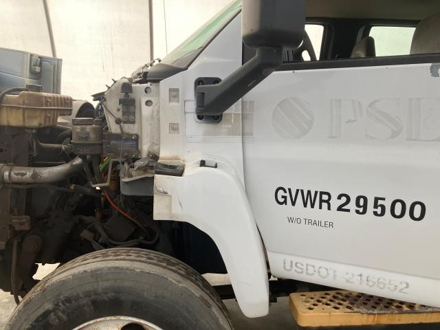 2005 Gmc C7500 Left White Extension Fiberglass Fender Extension (Hood): Does Not Include Bracket, Scuff Where Hood Rests