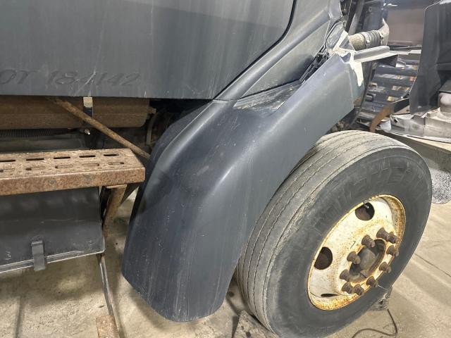 1998 Ford L8501 Right Black Extension Fiberglass Fender Extension (Hood): W/ Bracket, Hood Rub On Front Edge