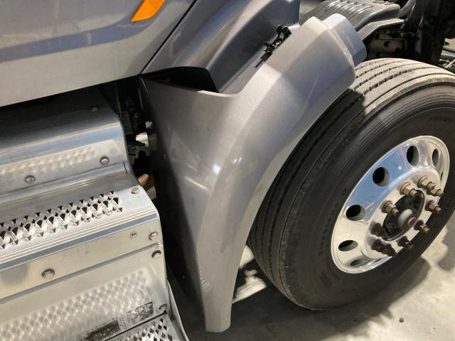 2014 Peterbilt 579 Right Grey Extension Fiberglass Fender Extension (Hood): W/ Bracket
