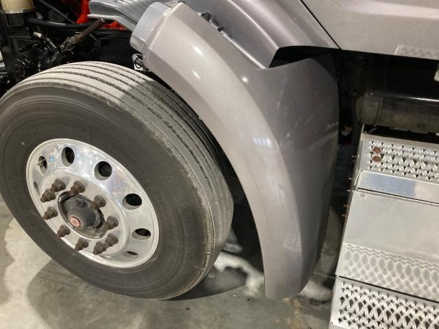 2014 Peterbilt 579 Left Grey Extension Fiberglass Fender Extension (Hood): Includes Bracket