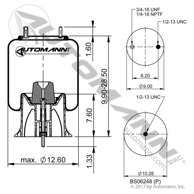Automann AB1DK23N-9370 Air Spring for Sale