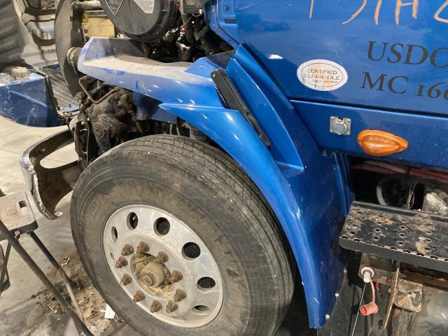 2013 International TRANSTAR (8600) Left Blue Extension Fiberglass Fender Extension (Hood): Does Not Include Bracket Rub Marks From The Hood Latch
