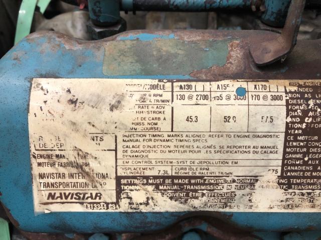 International 7.3 DIESEL Engine Assembly for Sale