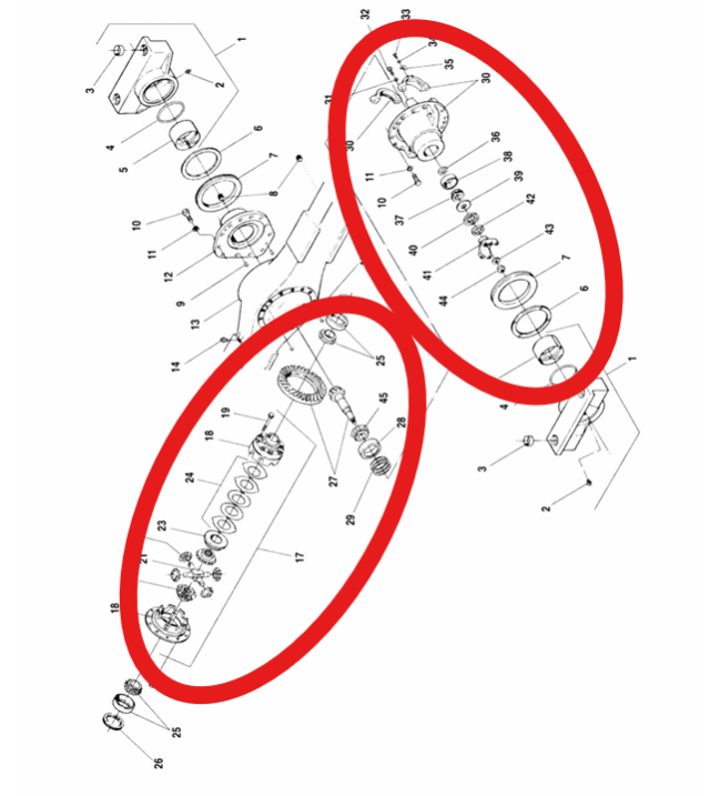 Lull 1044C-54 Differential Parts for Sale