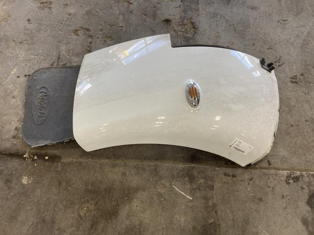 2014 Peterbilt 337 Right White Extension Fiberglass Fender Extension (Hood): Rh Side Fender Extension, Does Not Include Bracket