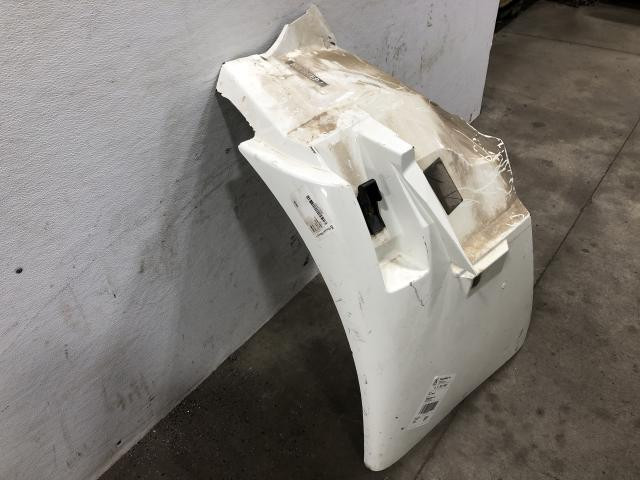 2003 International 4300 Left White Extension Fiberglass Fender Extension (Hood): Does Not Include Bracket, Crack Around Back Side Mount Hole