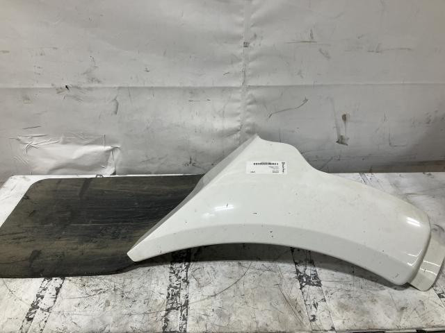 2019 Peterbilt 579 Right White Extension Fiberglass Fender Extension (Hood): Does Not Include Bracket