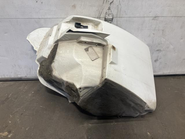 2014 International DURASTAR (4400) Right White Extension Fiberglass Fender Extension (Hood): Does Not Include Bracket, Paint Peeling Along Outside Edge