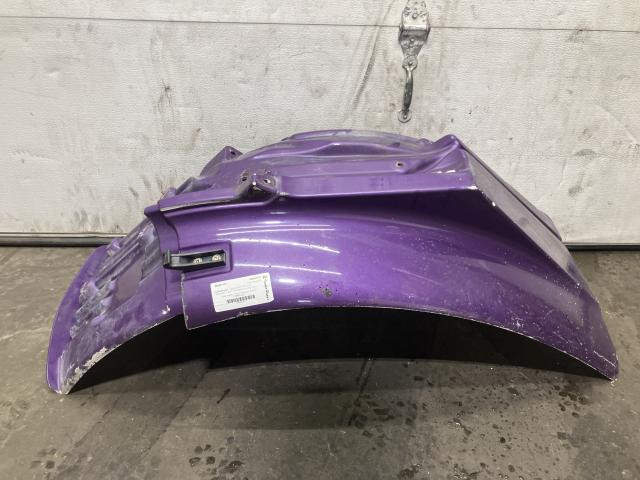 2010 Freightliner M2 106 Left Purple Extension Fiberglass Fender Extension (Hood): Does Not Include Bracket, Paint Chipping Where Hood Rests