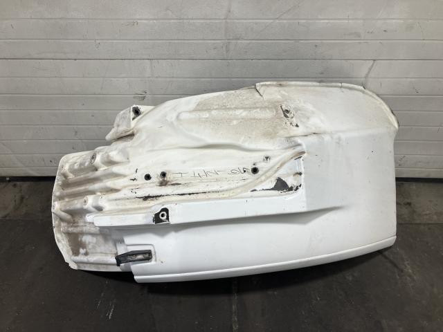 2016 Freightliner M2 112 Left White Extension Fiberglass Fender Extension (Hood): Does Not Include Bracket, Small Chip Along Front Edge, Stress Cracks Along Top Side