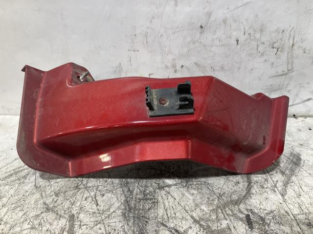 2016 Kenworth T660 Left Red Extension Fiberglass Fender Extension (Hood): W/ Bracket, Slight Edge Wear Along Top Edge