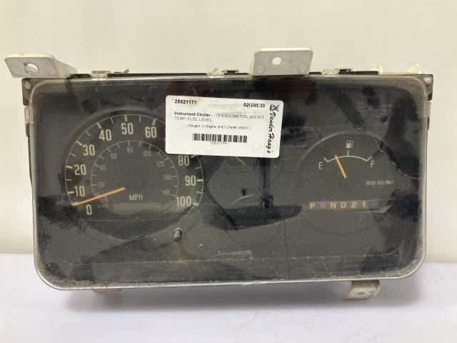 2002 Gmc W4500 Instrument Cluster